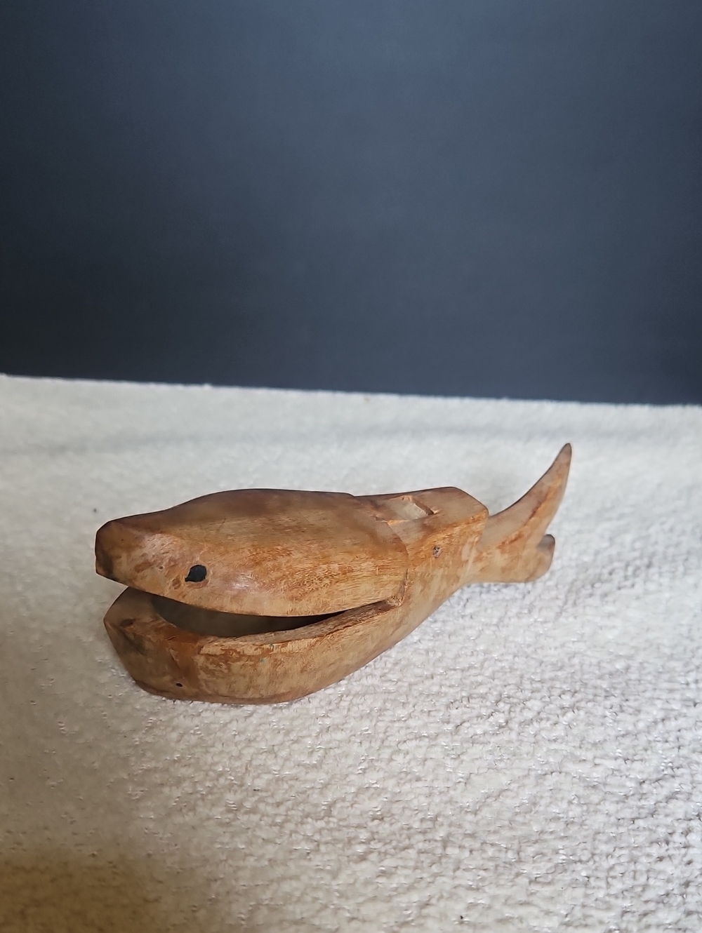 Natural Brown Whale Fish Folk Art. Unbranded